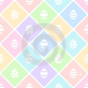 Happy Easter eggs flat design seamless vector pattern