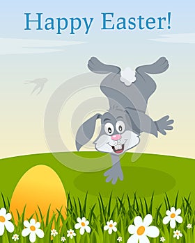 Happy Easter Eggs Funny Bunny Rabbit