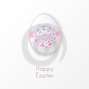 Happy Easter elegant greeting card template