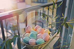 Happy easter family update Eggs Easter egg game Basket. White religious artwork Bunny paperwhites. orchid background wallpaper