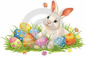 Happy easter festivity Eggs Chocolate eggs Basket. White handmade card Bunny diy. chuckle background wallpaper photo