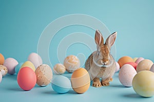 Happy easter Flower Eggs Friday Basket. White product rendering Bunny Chromatic. Lop background wallpaper