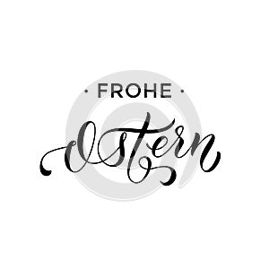 Happy Easter German Frohe Ostern Paschal text greeting card