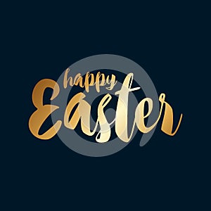 Happy Easter - Golden text Typography