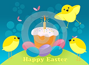 Happy Easter greeting card