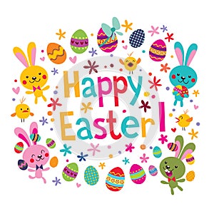 Happy Easter greeting card