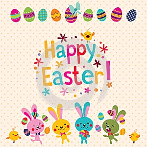 Happy Easter greeting card