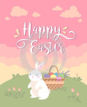 Happy Easter greeting card