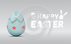 Happy Easter greeting card with easter egg