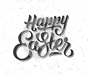 Happy Easter greeting card with hand lettering