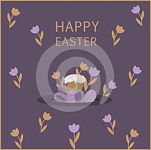 happy easter greeting card poster sticker sticker