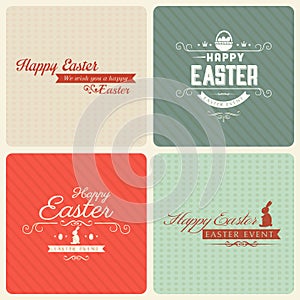 Happy Easter greeting card set