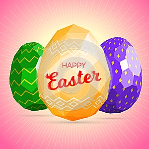 Happy easter greeting card template