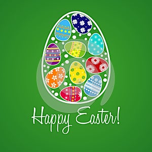 Happy easter greeting card