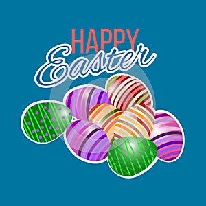 Happy easter Greeting Card. Vector illustration.
