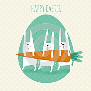 Happy easter greeting card.