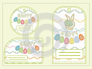 Happy easter greeting label templates. Printable easter tags