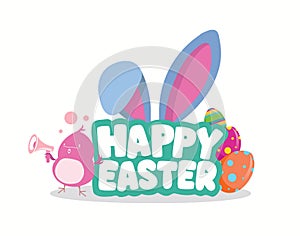 Happy Easter greeting vector