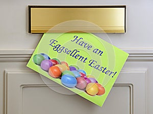 Happy Easter Greetings Card - Eggs
