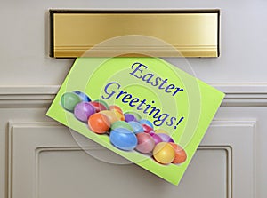 Happy Easter Greetings Card - Eggs