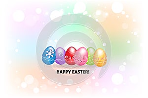 Happy Easter greetings card icon logo background.