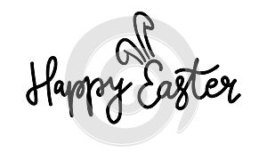 Happy Easter - hand drawn modern calligraphy design vector illustration.