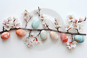 Happy easter happy Eggs Easterly Basket. White Wicker basket Bunny orange zest. greeting background wallpaper photo