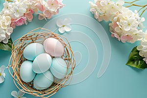 Happy easter heartwarming thought Eggs Easter egg basket Basket. White happy Bunny Church service. roses background wallpaper