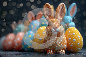 Happy easter hilarity Eggs Secret Easter Eggs Basket. White turquoise stone Bunny handful. aesthetic background wallpaper