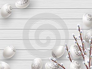 Happy Easter holiday composition