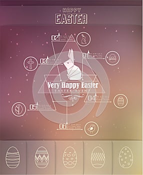 Happy Easter icon sets