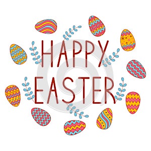 Happy Easter illustration. Happy Easter. Happy Easter concept.