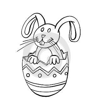 Happy easter image vector. Easter rabbit egg