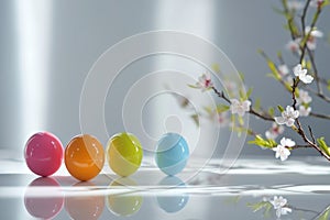 Happy easter joyful tidings Eggs Joy Basket. White Desert bloom Bunny Exploration. pollen background wallpaper