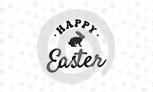 Happy Easter label. Simple design for Easter events.