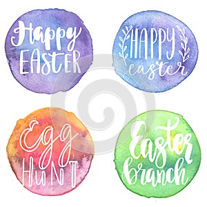 Happy Easter labels set photo