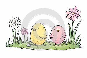 Happy easter landscaping Eggs Egg decorating Basket. White joy Bunny Easter candle. Egg tree background wallpaper