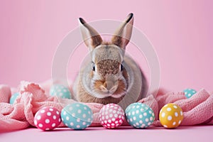 Happy easter last supper Eggs Fasting Basket. White content Bunny exuberant. easter lobelia background wallpaper