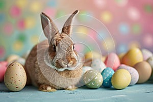 Happy easter Leisure Eggs Easter vibe Basket. White Cross Bunny playful. Easter fest background wallpaper