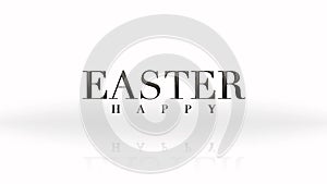 Happy Easter logo bold black font on white background