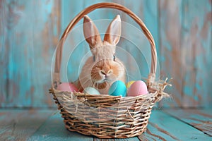 Happy easter margin space Eggs Easter basket delights Basket. White warren Bunny Church services. Get Well Soon Card background