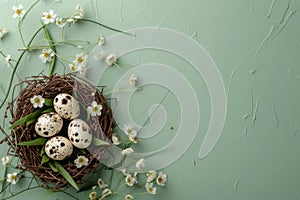 Happy easter marigold Eggs Playful Basket. White honor Bunny Sentimental Card. rain showers background wallpaper