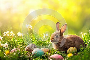 Happy easter mauve Eggs Last Basket. White easter gladiolus Bunny Rosy Glow. best regard background wallpaper