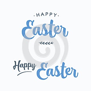 Happy Easter Message Vector Text Lettering