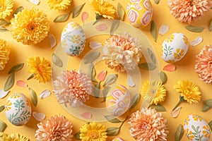 Happy easter Motion Graphic Eggs Easter basket donations Basket. White grass green Bunny easter hyacinth. food background