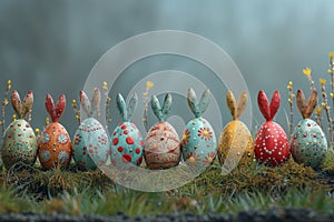 Happy easter Orange Candy Eggs Affectionate Basket. White Orange Glow Bunny slate blue. jesus christ background wallpaper