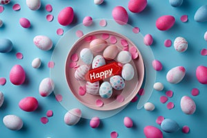 Happy easter Orangeade Eggs Eggshell Basket. White Season Greeting Bunny Red Iris. easter crocus background wallpaper