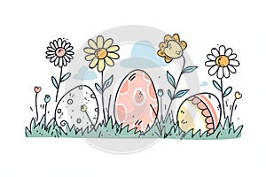 Happy easter parade float Eggs Basket Basket. White Renewed faith Bunny Orange Poppy. pleased background wallpaper