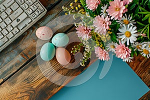 Happy easter personalized message Eggs Easter egg hunt Basket. White fuchsia Bunny animated. celebration background wallpaper