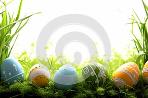 Happy easter personalized message Eggs Twitch Basket. White flora Bunny colorburst. Silly background wallpaper